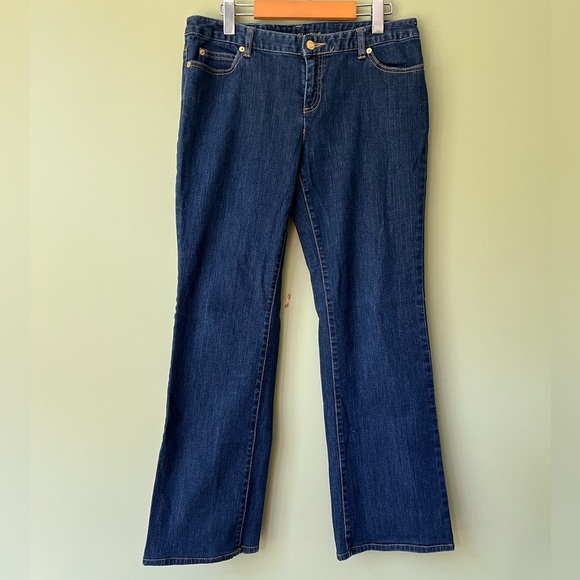 Michael Kors Denim - Michael Kors Mid Rise Blue Medium Dark Wash Bootcut Zipper Denim